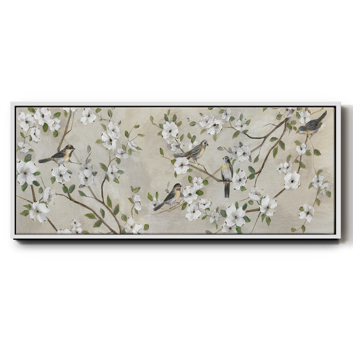 Flocking Together - Floater Framed Canvas Print