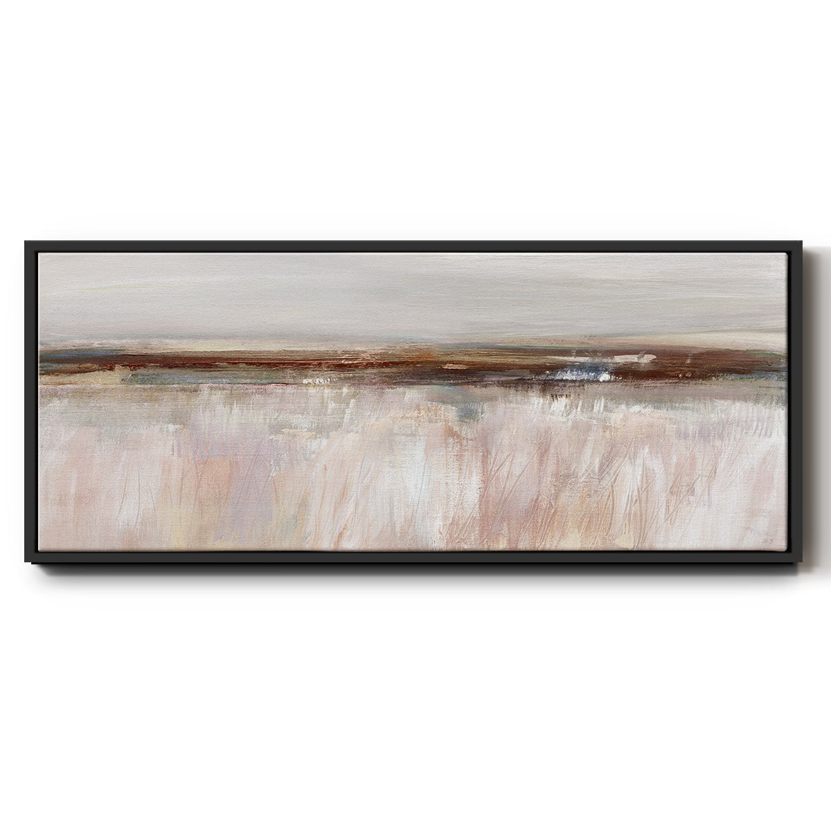 Guilded Field - Floater Framed Canvas Print