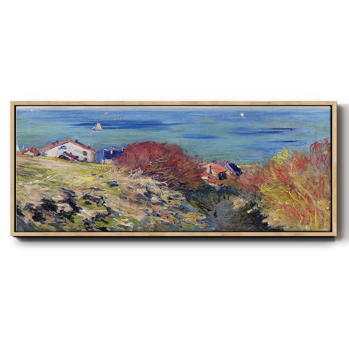 Pourville, 1882 - Floater Framed Canvas Print