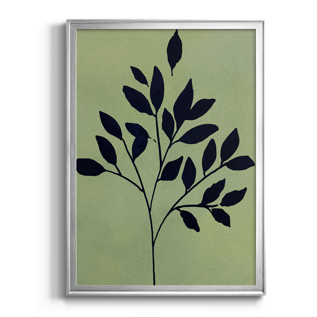 Earthly Botanical I - Modern Framed Canvas Print