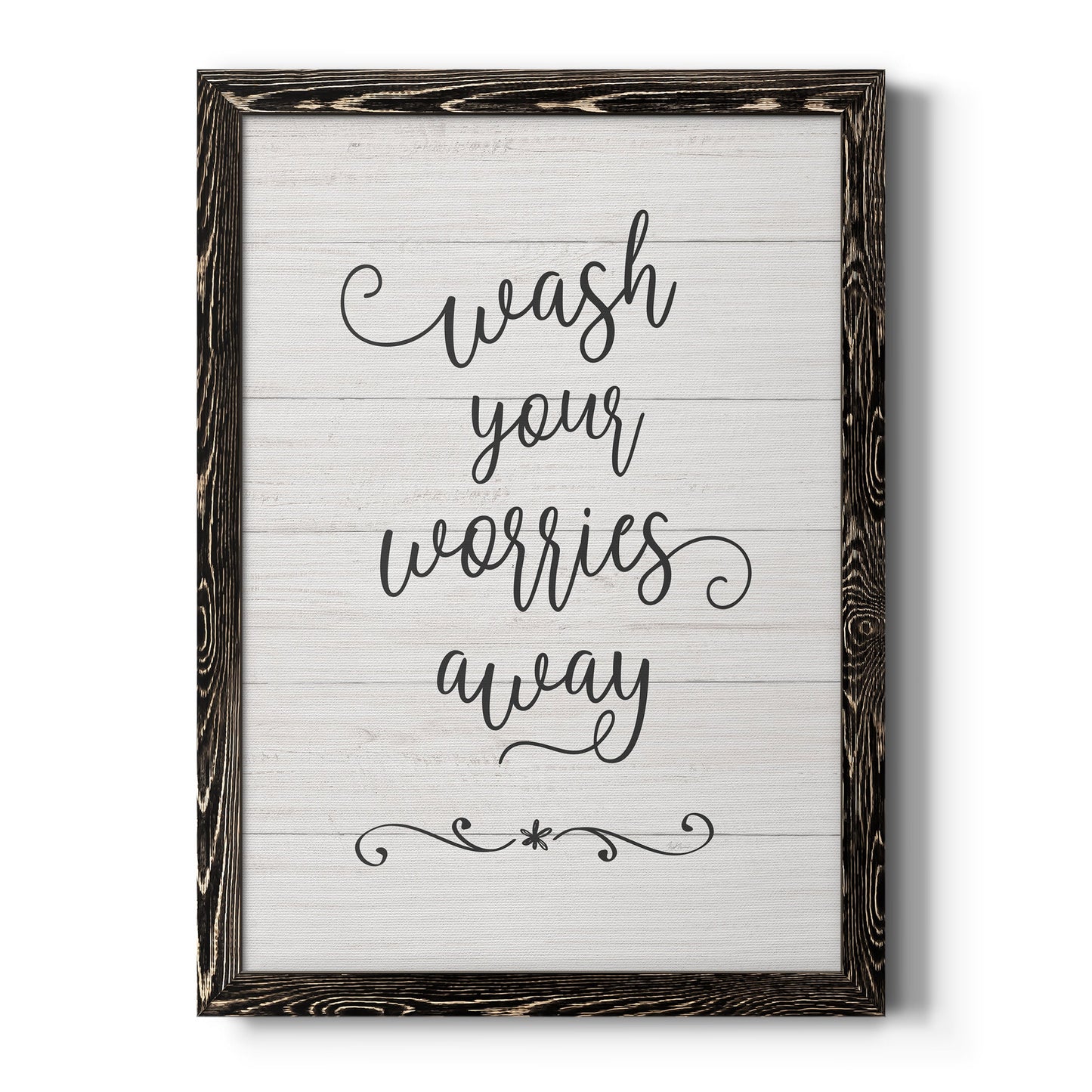 Wash Worries - Premium Canvas Framed in Barnwood - Ready to Hang