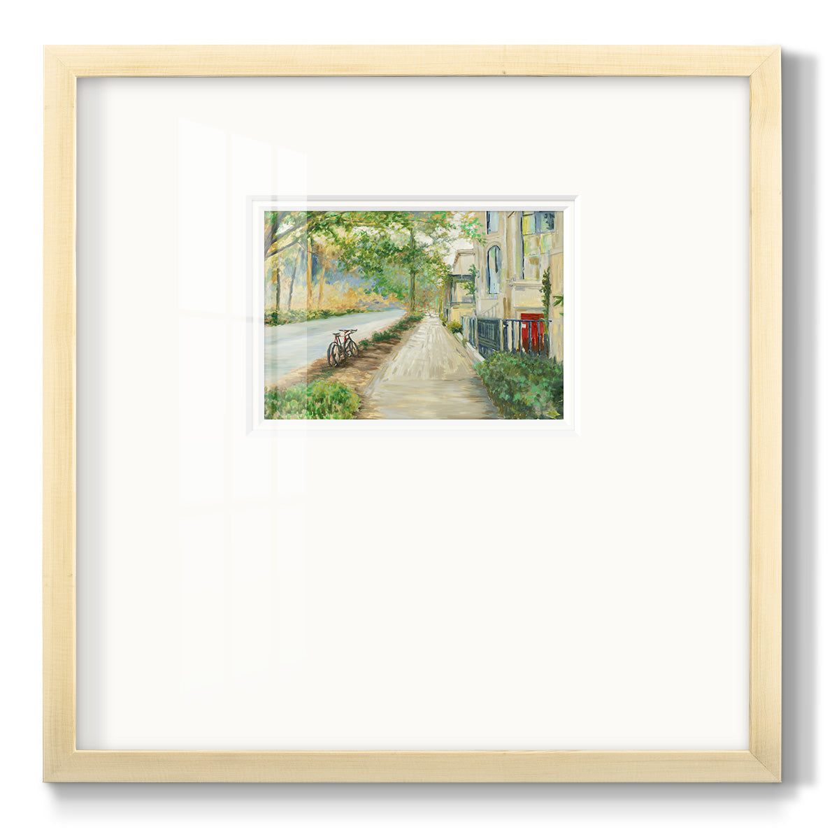 Sunny Side of the Street - Double Matboard Framed Print