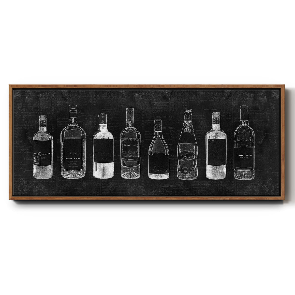 Wine Cellar - Floater Framed Canvas Print