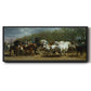 The Horse Fair - Floater Framed Canvas Print