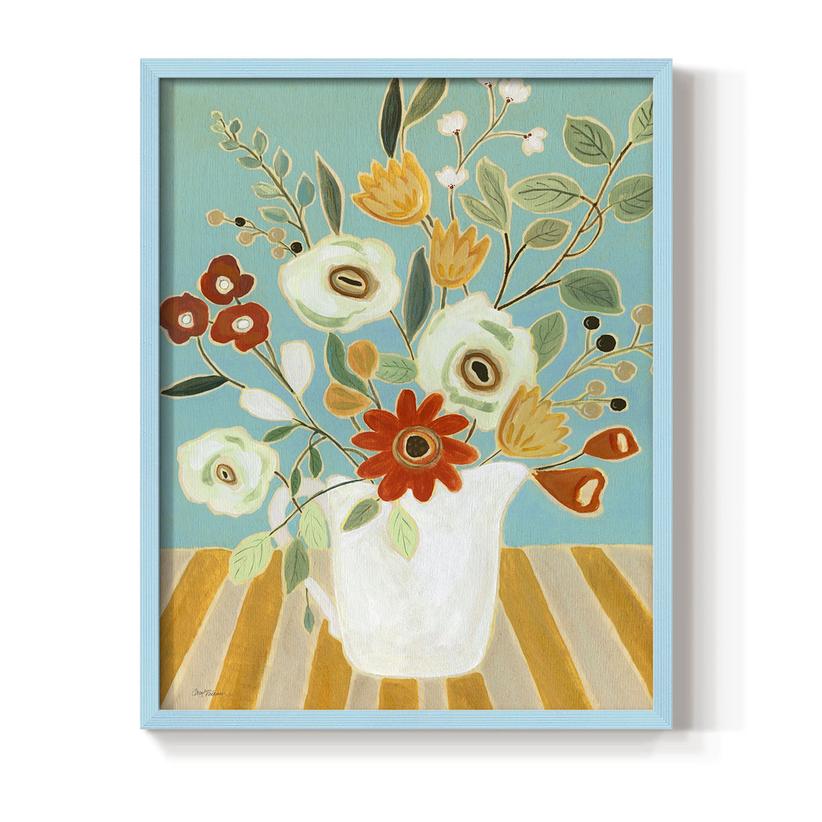 Joyful Blossoms I - Restickable Framed Art Print