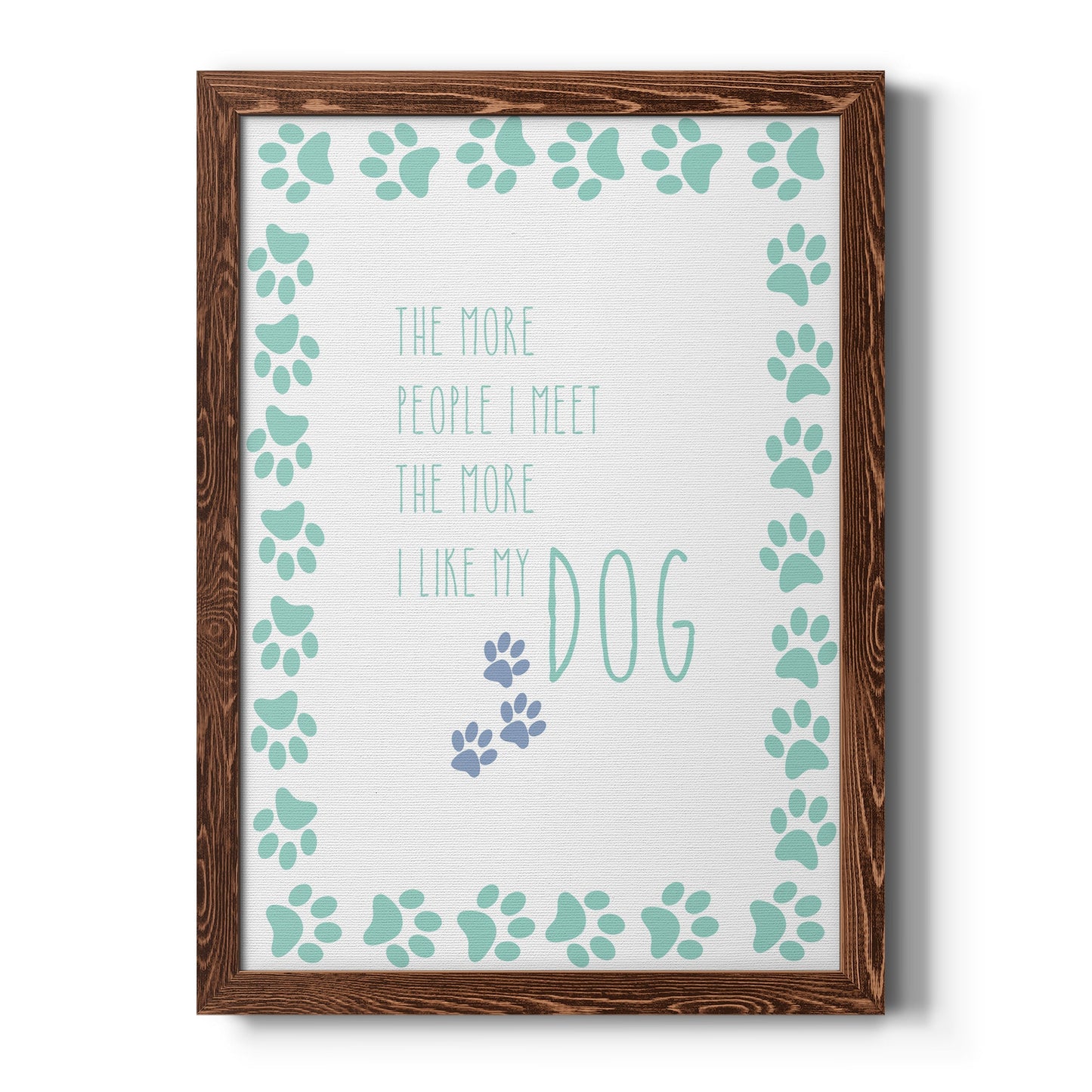 My Dog - Barnwood Framed Canvas Print