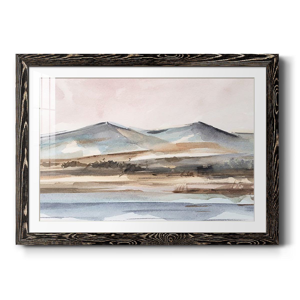 Autumn Mountain Valley II - Barnwood Framed Art Print