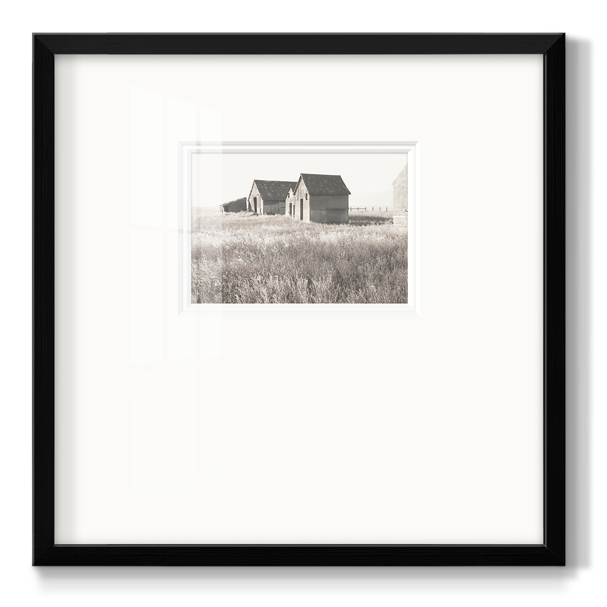 Neutral Barn - Double Matboard Framed Print
