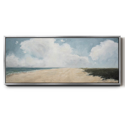 Beach Stroll - Floater Framed Canvas Print