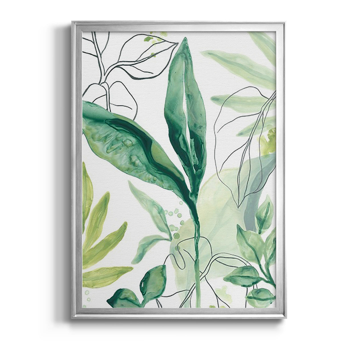 Tropical Palm Chorus IV - Modern Framed Canvas Print