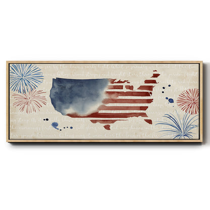 Fourth of July Collection C - Floater Framed Canvas Print