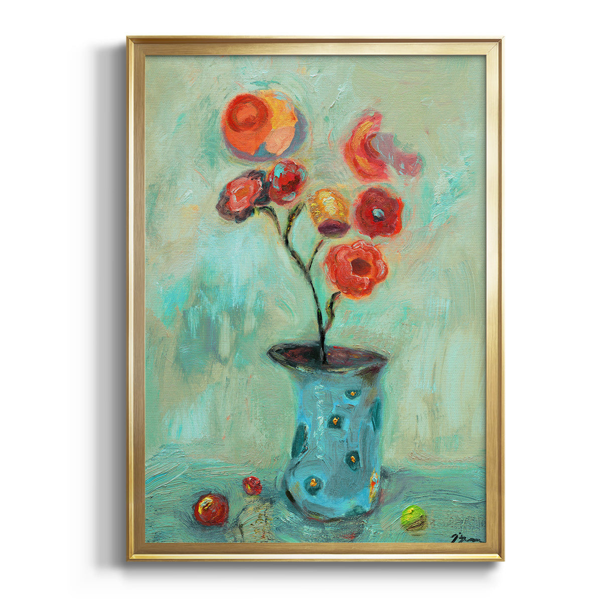 Orange Pop - Modern Framed Canvas Print