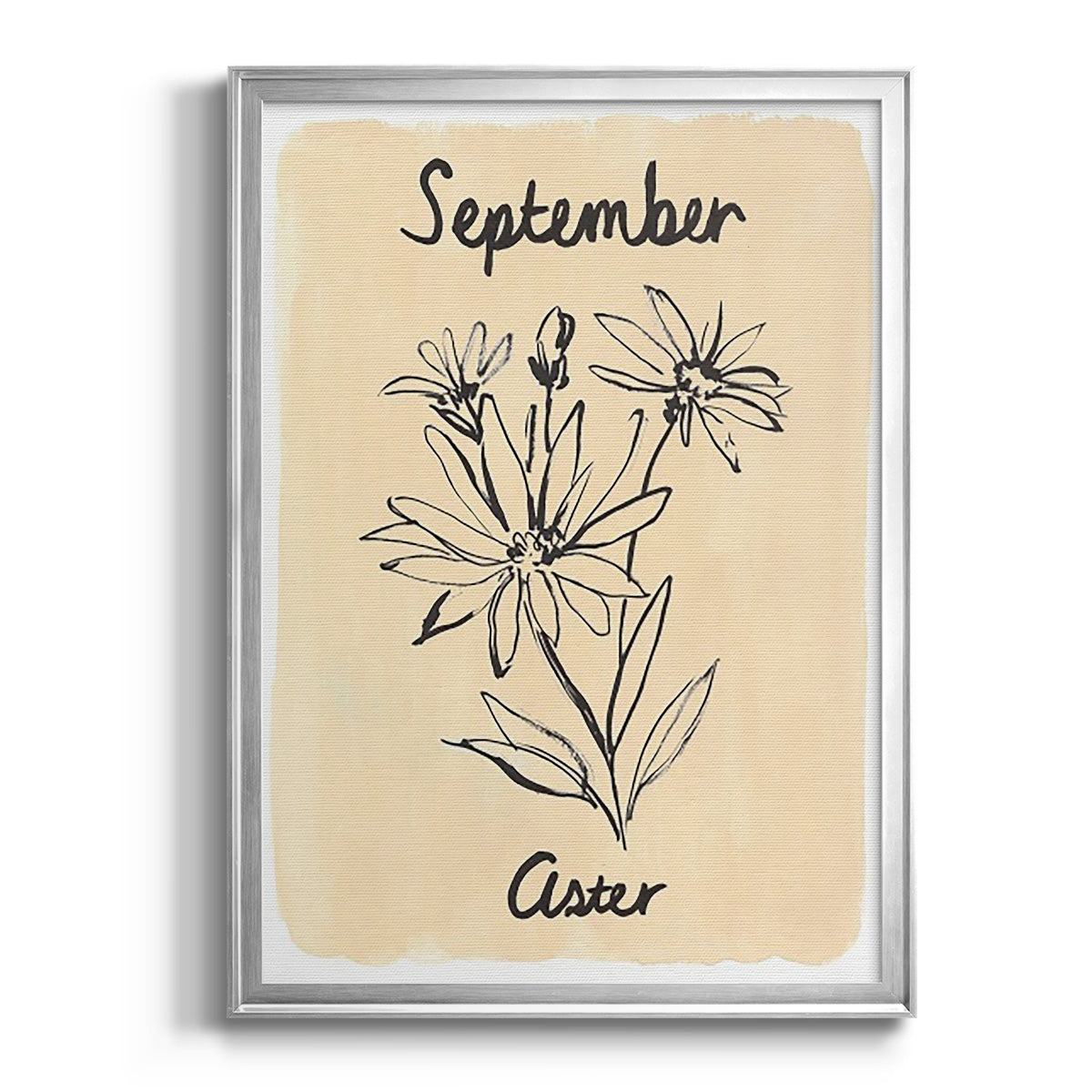 Birth Month IX - Modern Framed Canvas Print