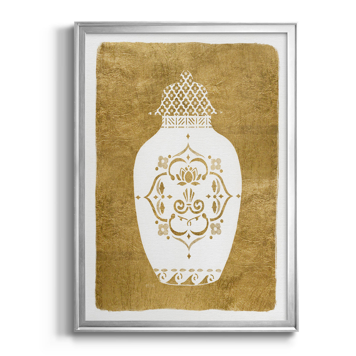 Golden Urn I - Modern Framed Canvas Print