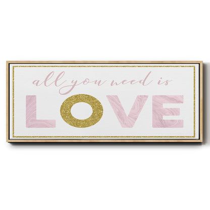 All You Need is Love - Floater Framed Canvas Print