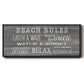 Beach Rules - Floater Framed Canvas Print