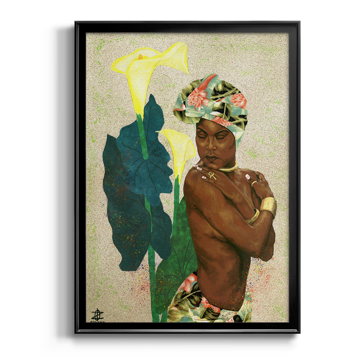 Woman Strong II - Modern Framed Canvas Print