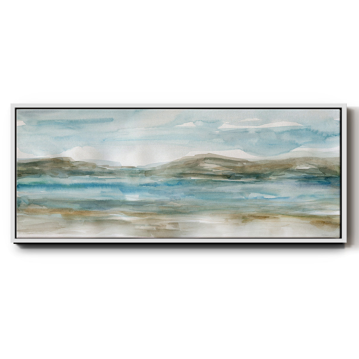 Peaceful Beach I - Floater Framed Canvas Print