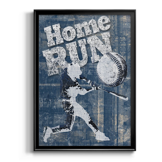 Home Run Hitter - Modern Framed Canvas Print