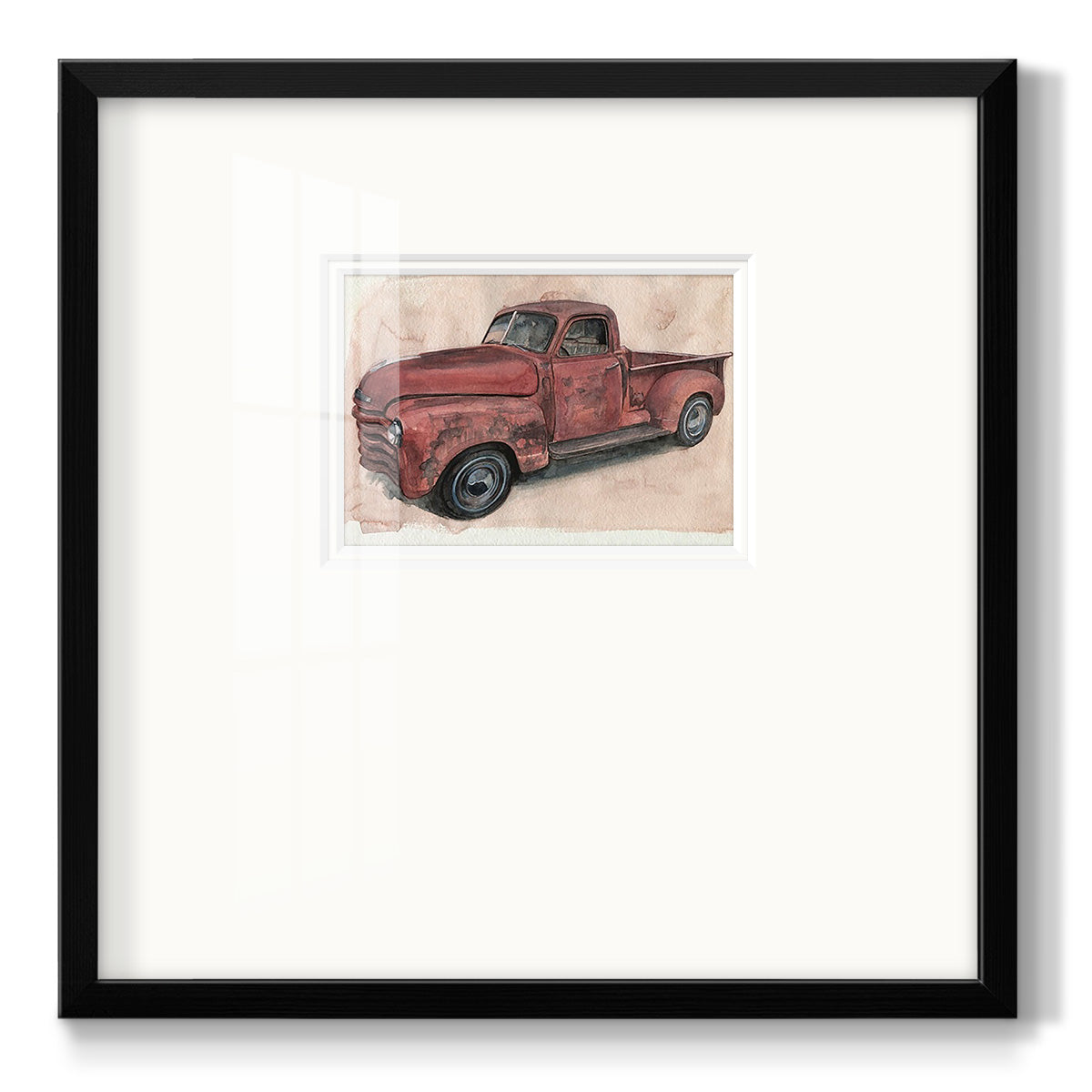 Antique Pickup I Premium Framed Print Double Matboard