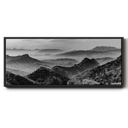 Mountains of the Great Wall - Floater Framed Canvas Print