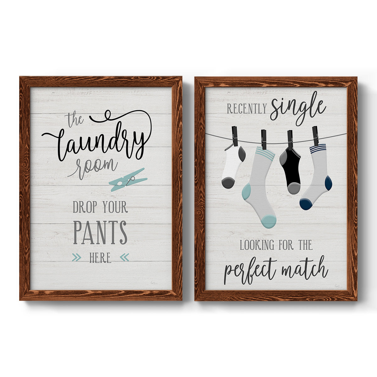 Drop Your Pants - Premium Framed Canvas 2 Piece Set - Ready to Hang