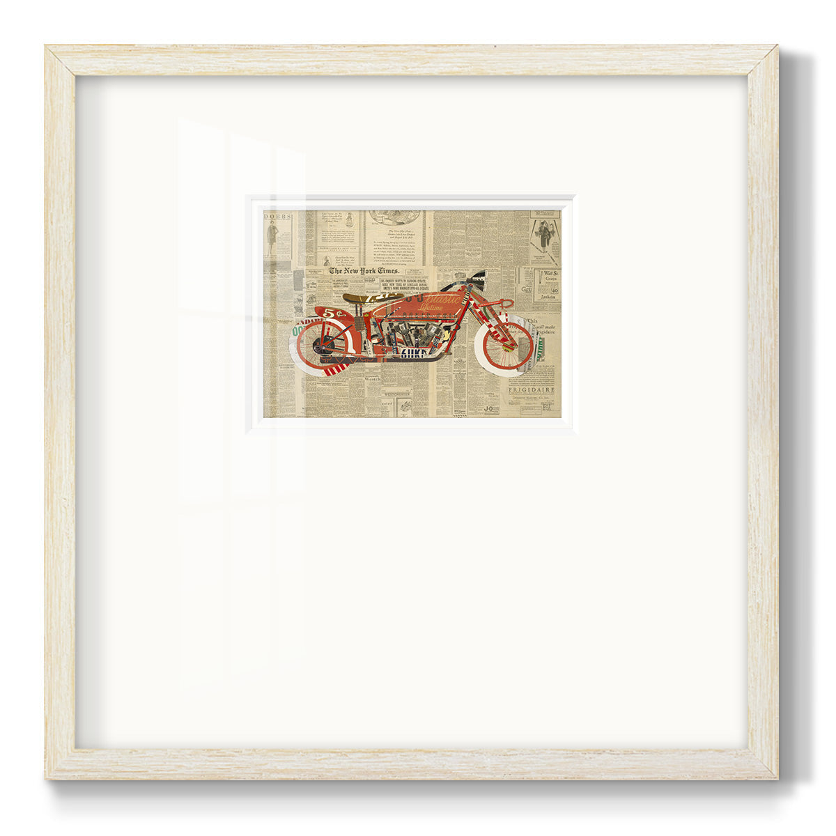 Vintage Red Premium Framed Print Double Matboard