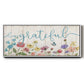 Grateful Sentiment Spring Wildflower Garden - Floater Framed Canvas Print