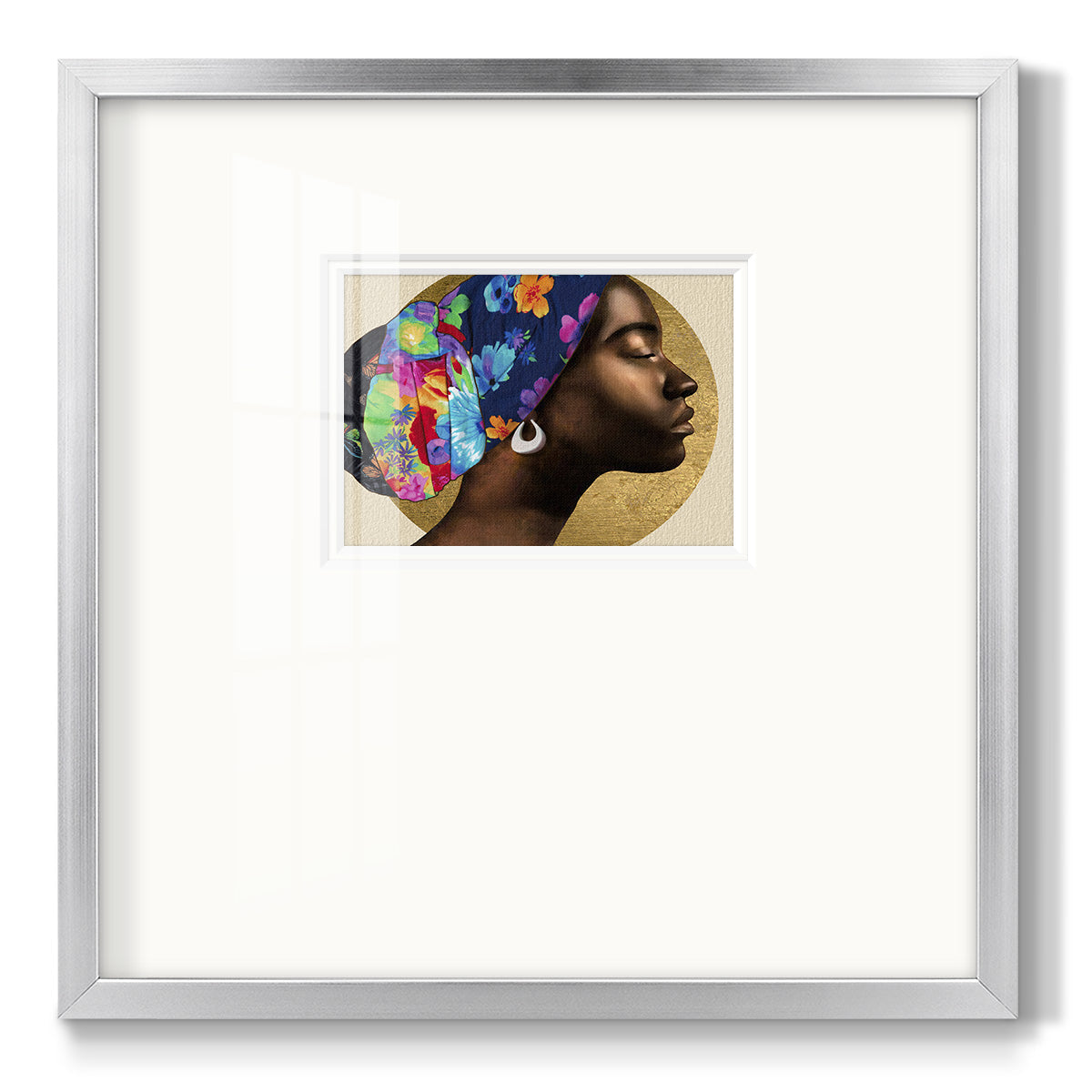 Golden Lady I - Double Matboard Framed Print