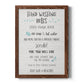 Stay Safe Rules - Barnwood Framed Canvas Print