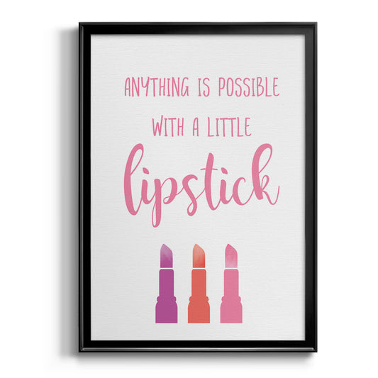 Little Lipstick - Modern Framed Canvas Print