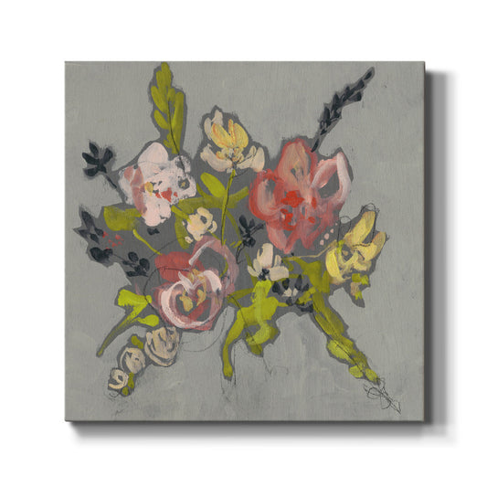 Blush & Paynes Bouquet II - Canvas Art Print