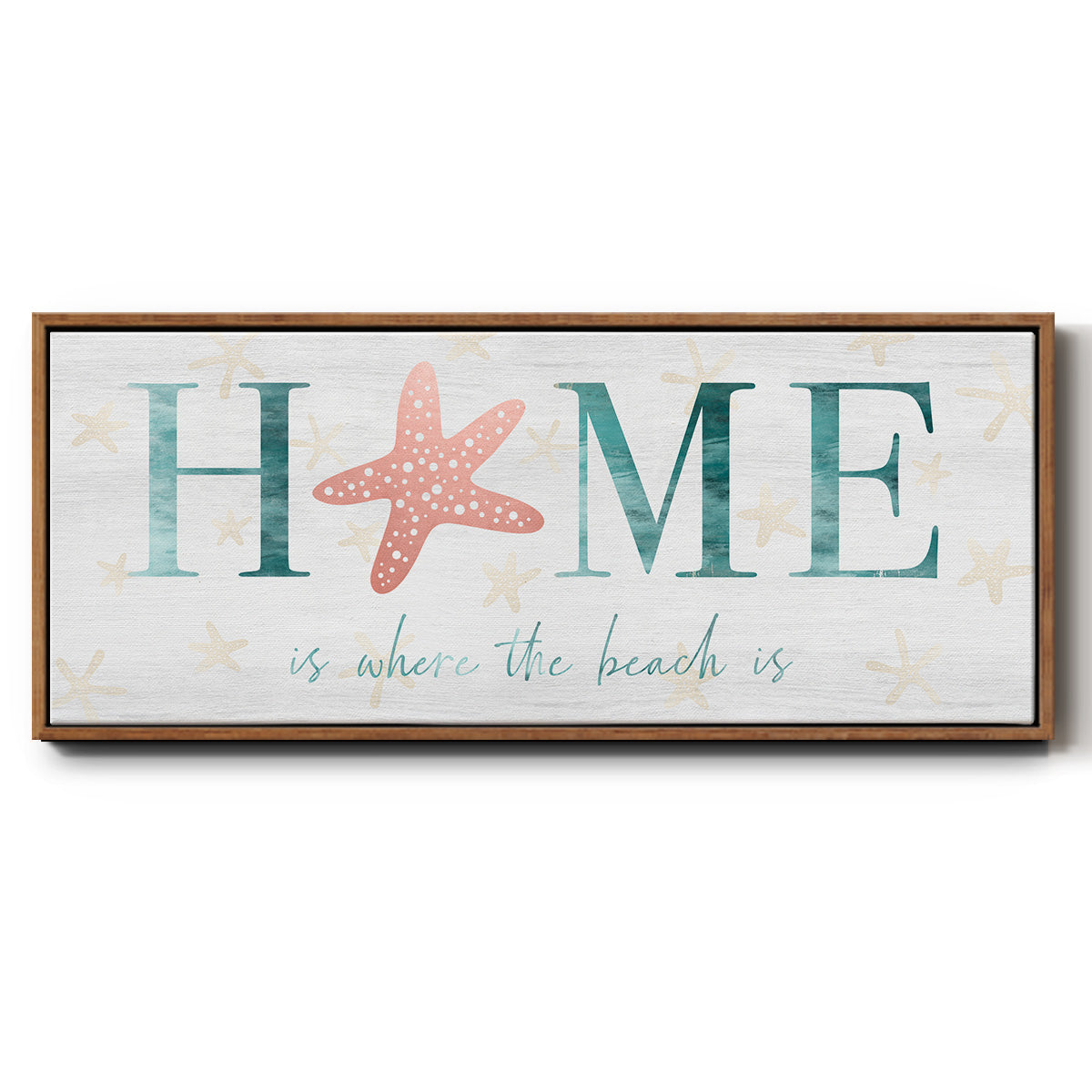 Home Beach - Floater Framed Canvas Print