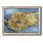 Two Cut Sunflowers - Ornate Framed Canvas Print