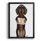 Love and Dachshund - Modern Framed Canvas Print