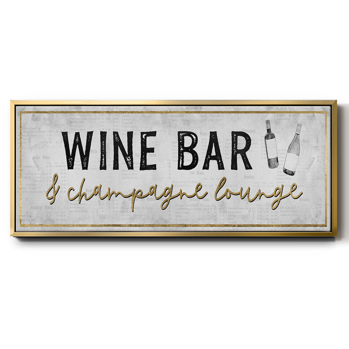 Champagne Lounge - Floater Framed Canvas Print