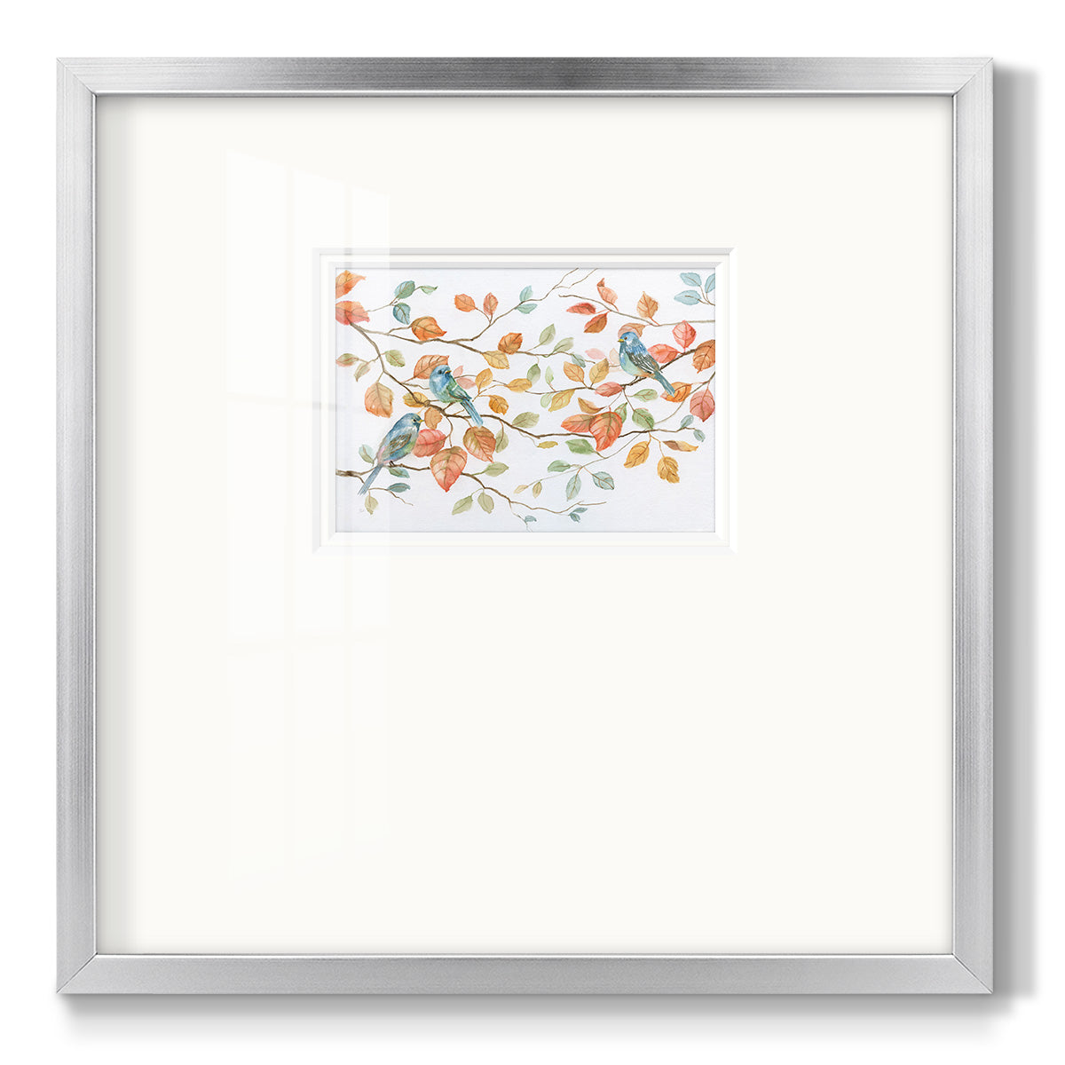 Bird Trio - Double Matboard Framed Print