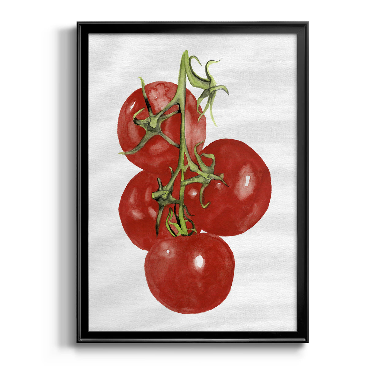 Watercolor Veggie IV - Modern Framed Canvas Print