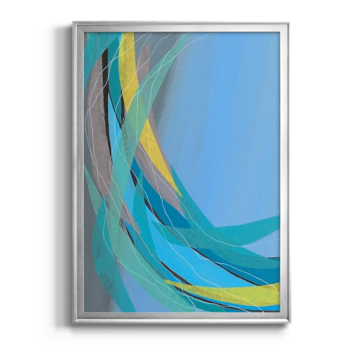 Circulating Flow I - Modern Framed Canvas Print