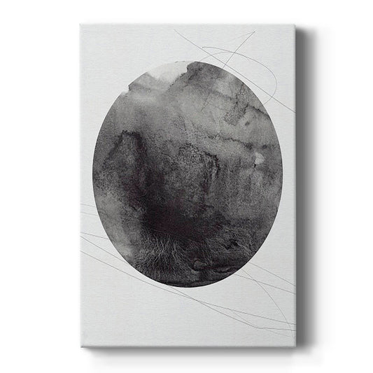 Graphite Moon I - Canvas Art Print