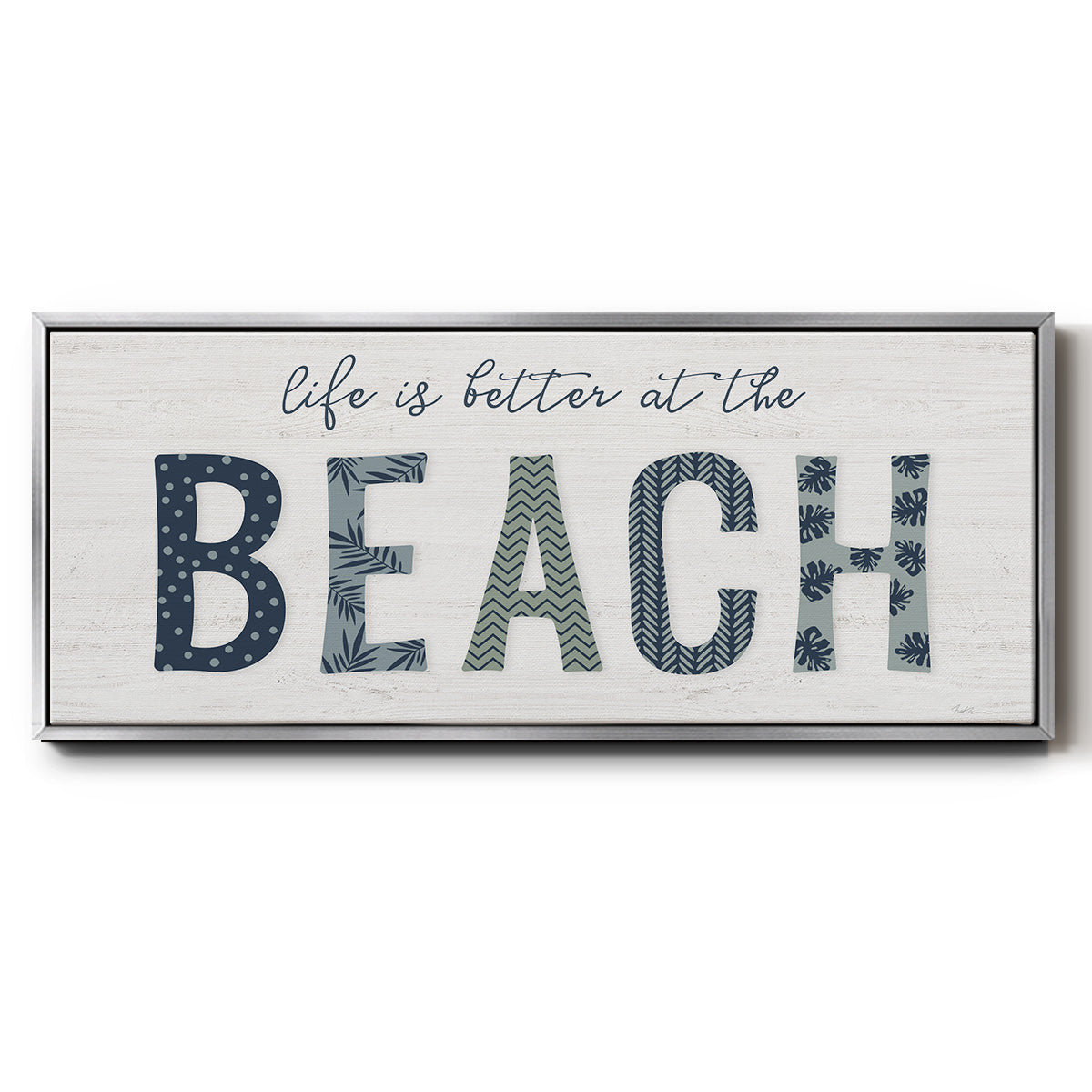 Beach Better - Floater Framed Canvas Print