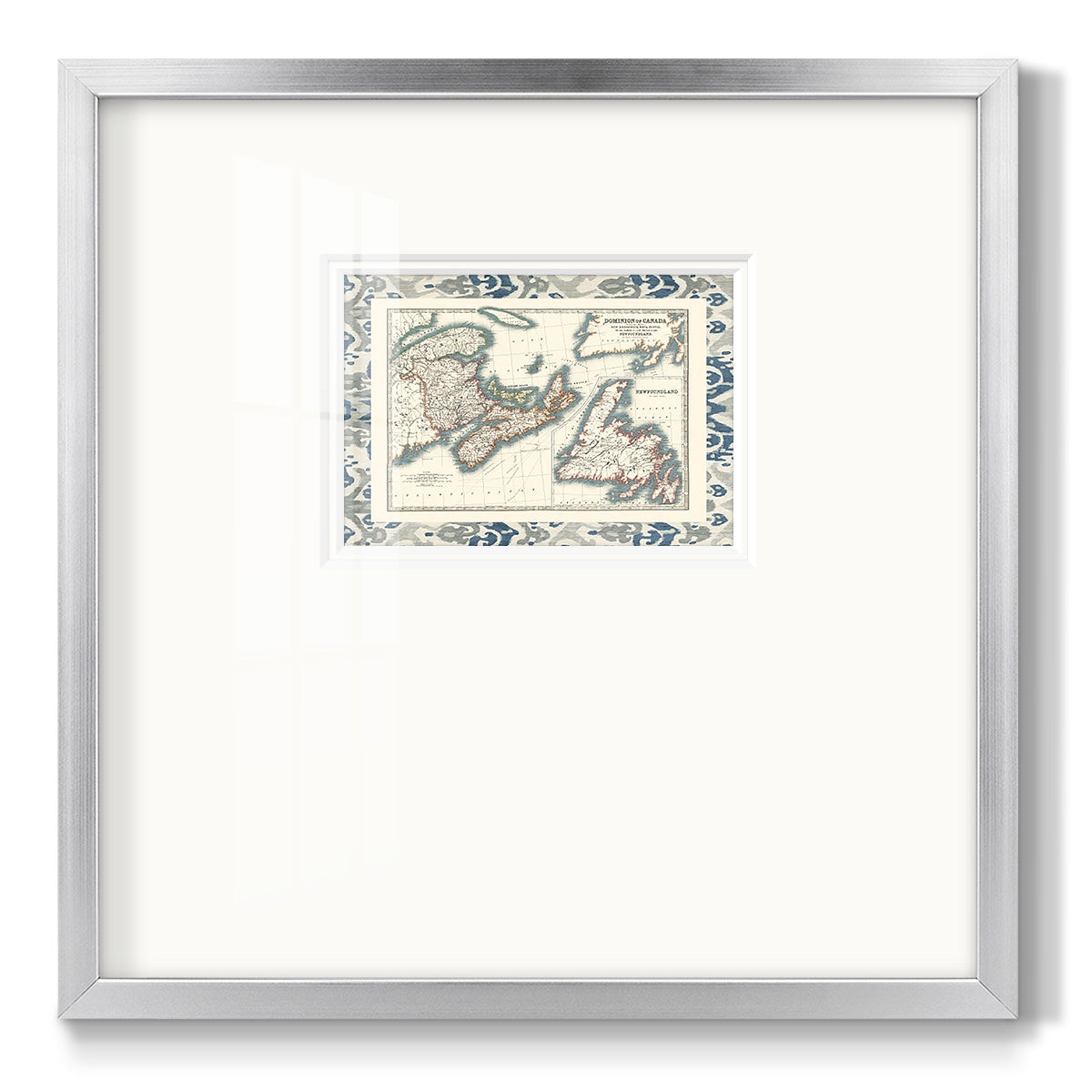 Bordered Map of Canada - Double Matboard Framed Print