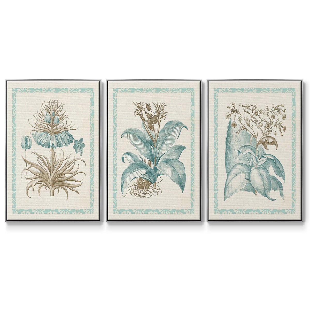 Willow Blue Besler I - Floater Framed Canvas Set