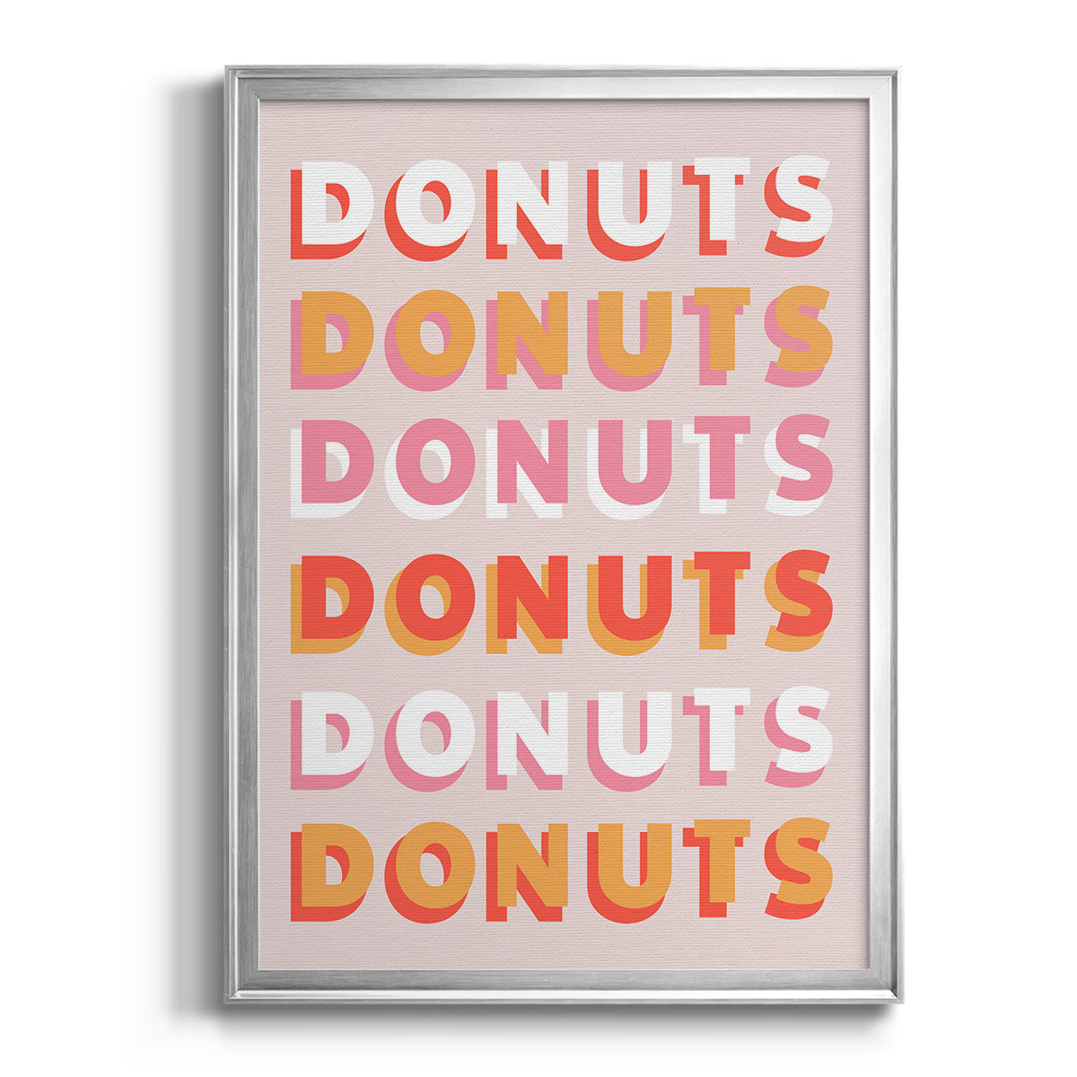 Donuts - Modern Framed Canvas Print