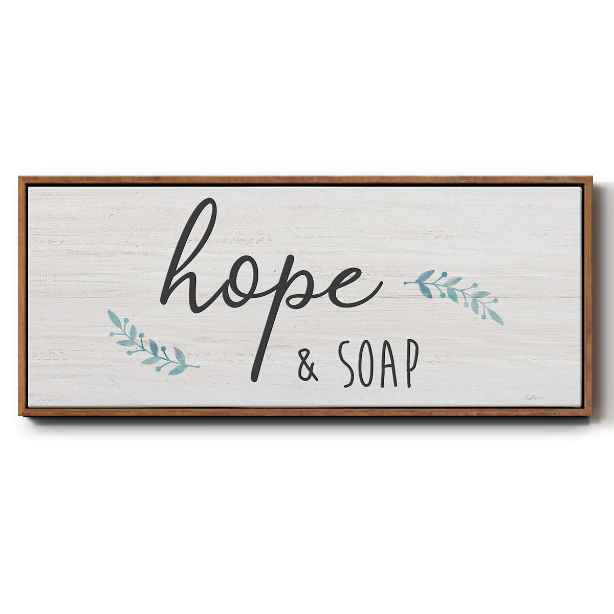 Hope & Soap - Floater Framed Canvas Print