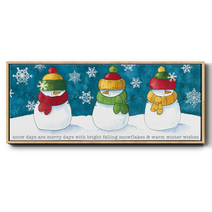 A Frosty Kiss - Floater Framed Canvas Print