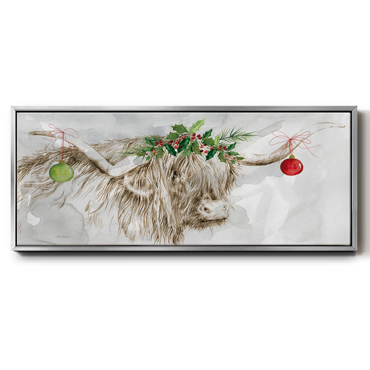 Highland Holidays - Floater Framed Canvas Print
