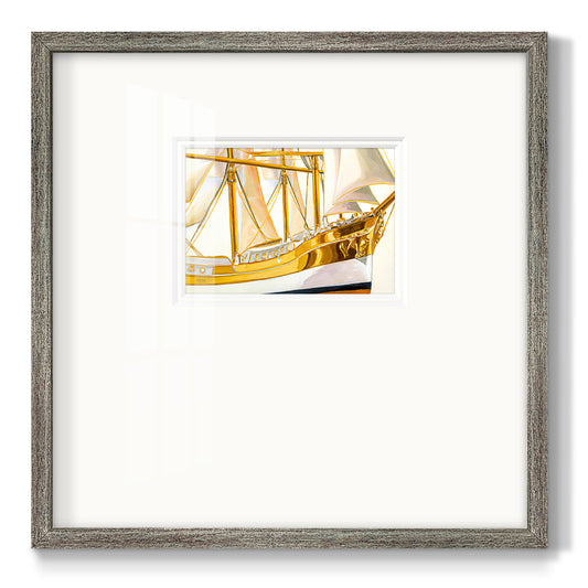 Gold Ship II - Double Matboard Framed Print