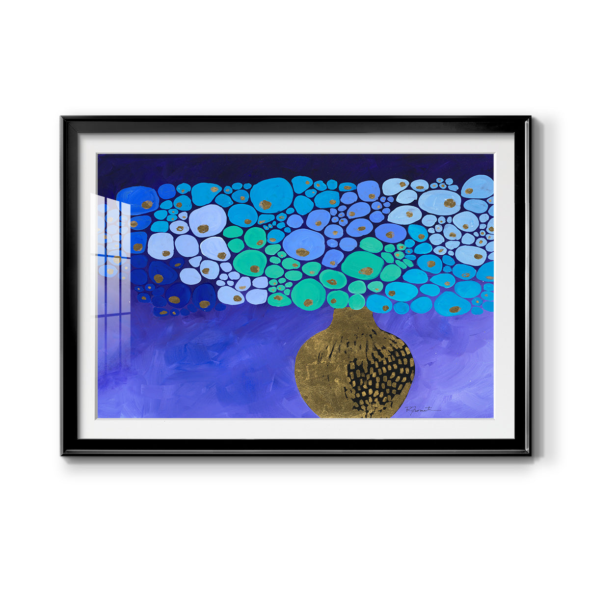 Blue Poppies II - Modern Framed Art Print