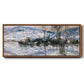 The Seine at Port Villez, Snow Effect, 1885 - Floater Framed Canvas Print
